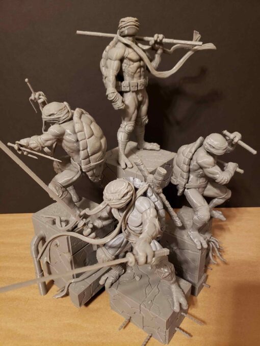 TMNT Teenage Mutant Ninja Turtles Diorama Statue | 3D Print Model | STL Files