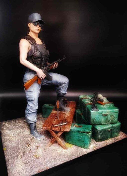 Terminator Sarah Connor Diorama Statue (+NSFW) | 3D Print Model | STL Files