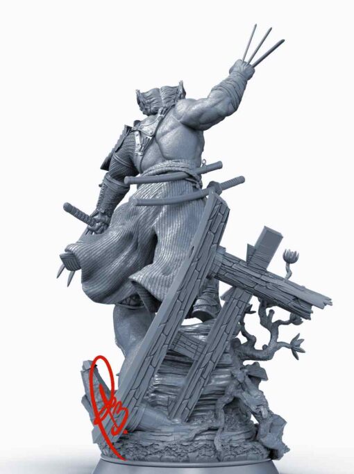 Wolverine Samurai Ronin Diorama Statue | 3D Print Model | STL Files