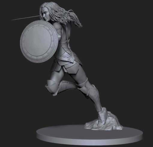 Wonder Woman Running Statue | 3D Print Model | STL Files
