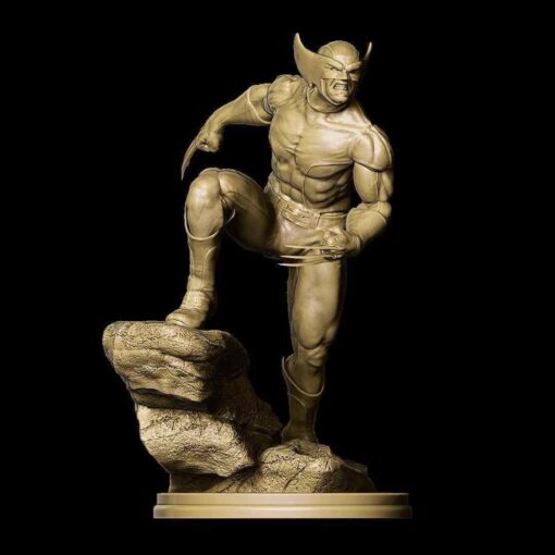 Angry Wolverine Diorama Statue | 3D Print Model | STL Files