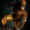 angry wolverine diorama statue 8