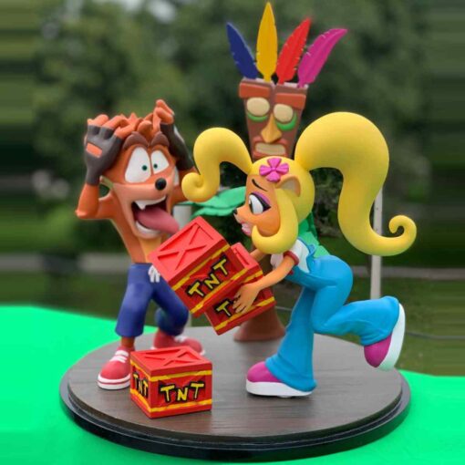 Crash Bandicoot and Coco Diorama Statue | 3D Print Model | STL Files