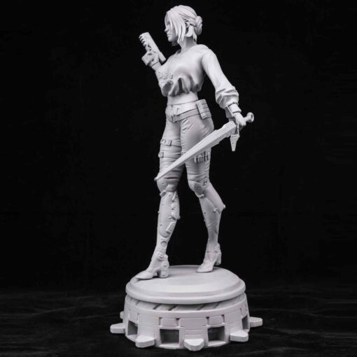 Cyberpunk 2077 – Ciri Statue | 3D Print Model | STL Files