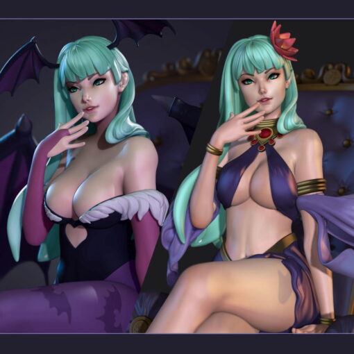 Darkstalkers – Morrigan Aensland Diorama Statue | 3D Print Model | STL Files