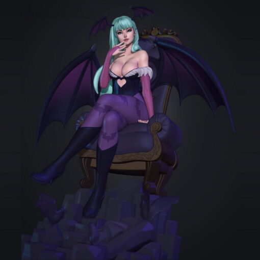 Darkstalkers – Morrigan Aensland Diorama Statue | 3D Print Model | STL Files