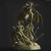darkstalkers succubus morika and lilith vampire diorama statue 10