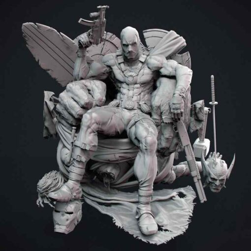 Deadpool Kills The Marvel Universe Statue | 3D Print Model | STL Files