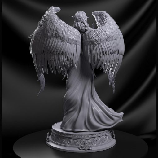 Elf Valkyrie Diorama Statue | 3D Print Model | STL Files
