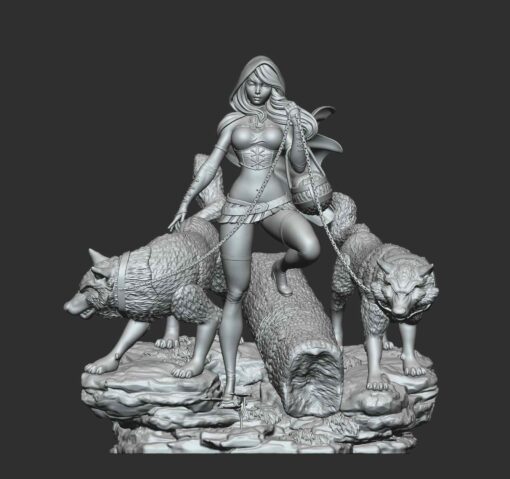 Little Red Riding Hood Diorama Statue | 3D Print Model | STL Files