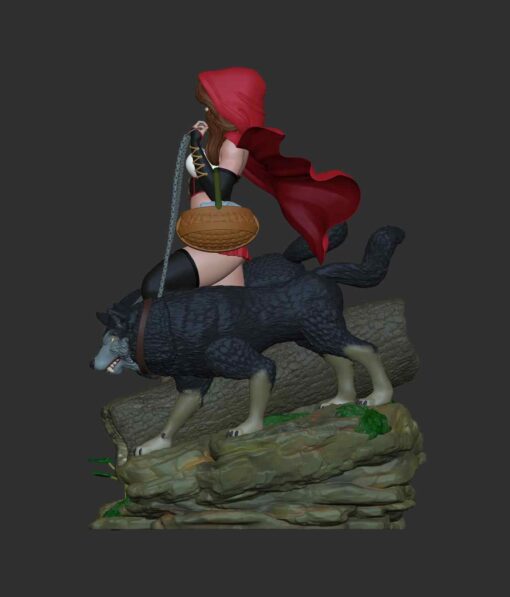 Little Red Riding Hood Diorama Statue | 3D Print Model | STL Files