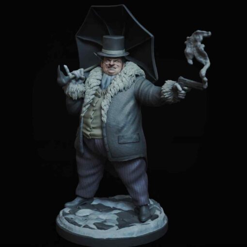 Batman Penguin with Gun Statue | 3D Print Model | STL Files