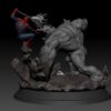 rhino vs spiderman diorama statue 6