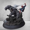 rhino vs spiderman diorama statue 8