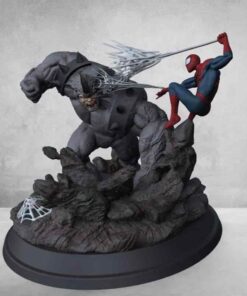 Rhino vs Spiderman Diorama Statue | 3D Print Model | STL Files
