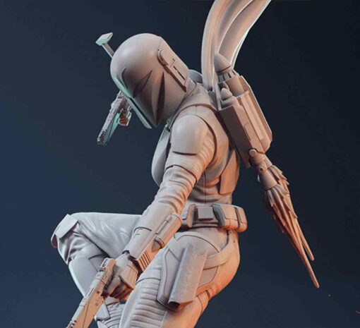 Star Wars – Bo Katan Diorama Statue | 3D Print Model | STL Files