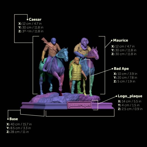 War of the Apes Diorama Statue | 3D Print Model | STL Files