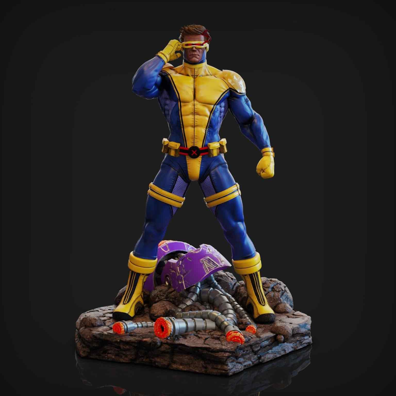 XMen Diorama Statue STL 3D Spartan Shop