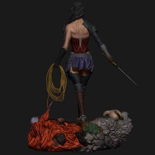 Dark Wonder Woman Statue | 3D Print Model | STL Files