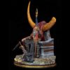 kratos on throne diorama statue