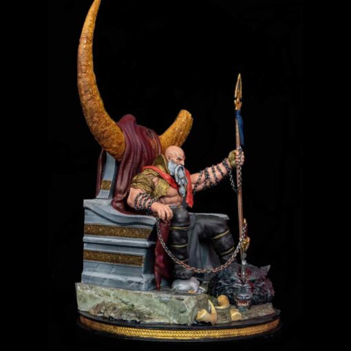 Kratos on Throne Diorama Statue | 3D Print Model | STL Files