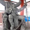 kratos on throne diorama statue 6