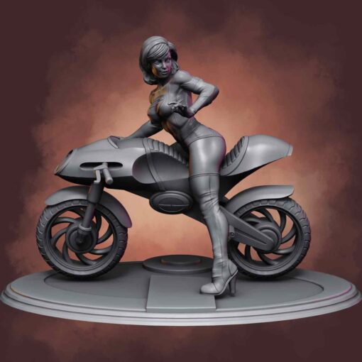 The Incredibles – Elastigirl on Elasticycle Statue | 3D Print Model | STL Files