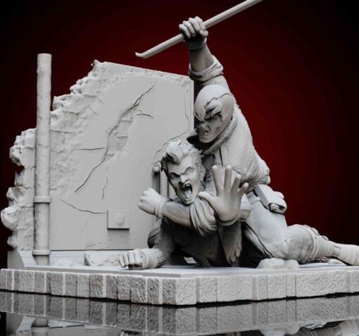 Red Hood vs Joker Diorama Statue | 3D Print Model | STL Files