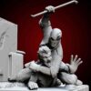 red hood vs joker diorama statue 3