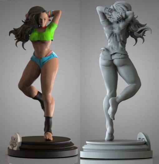 Sexy Street Fighter Laura Massuda Statue | 3D Print Model | STL Files