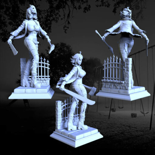 Sexy Miss Voorhees Statue | 3D Print Model | STL Files