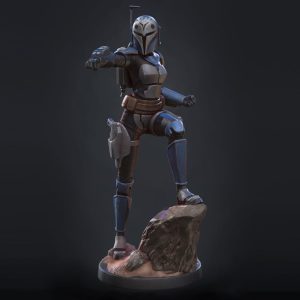 Star Wars – Bo Katan Statue | 3D Print Model | STL Files