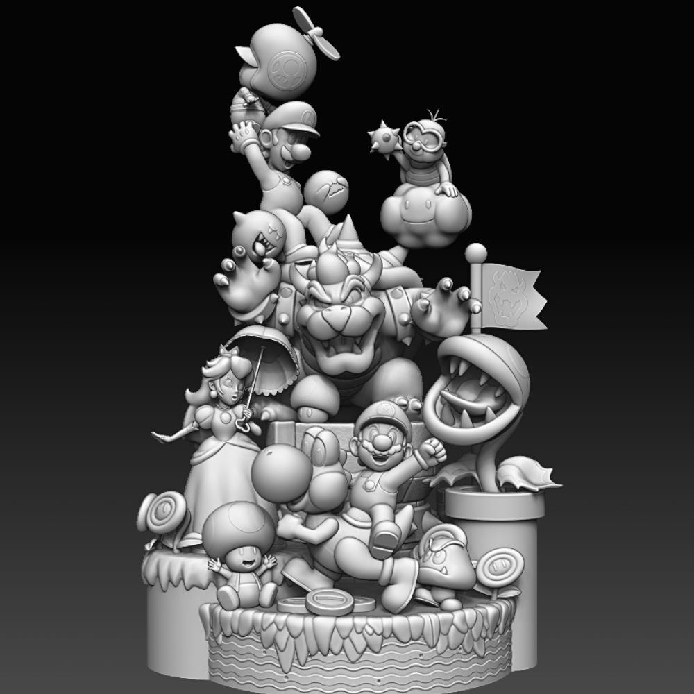 Udløbet Evne Modregning Nintendo Super Mario Bros Diorama Statue ‹ 3D Spartan Shop