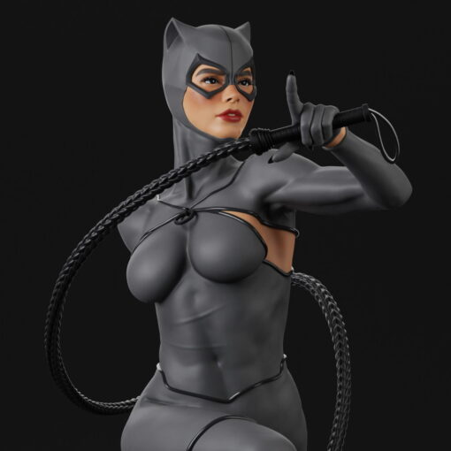 Sexy Catwoman with Whip Statue | 3D Print Model | STL Files