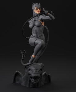 Sexy Catwoman with Whip Statue | 3D Print Model | STL Files