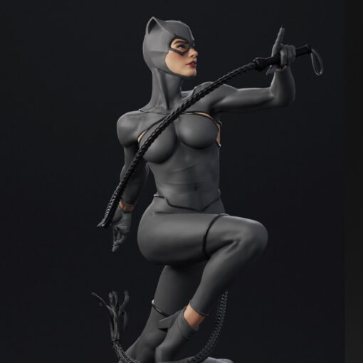 Sexy Catwoman with Whip Statue | 3D Print Model | STL Files