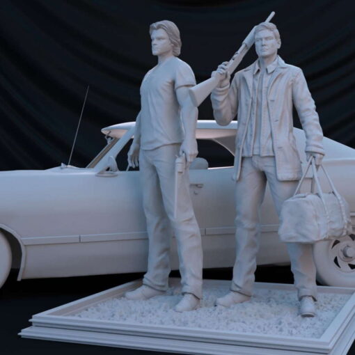 Supernatural Dean and Sam Diorama Statue | 3D Print Model | STL Files