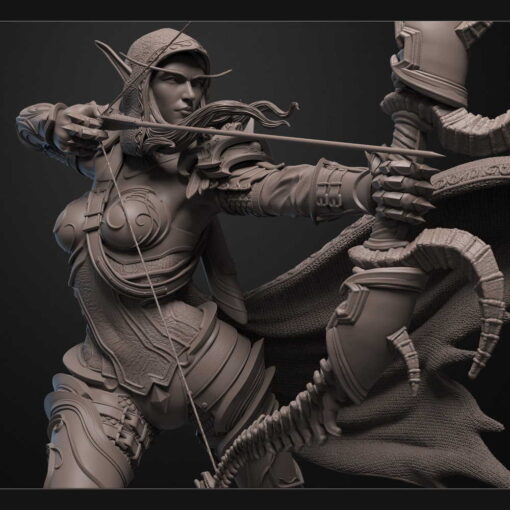 Warcraft – Sylvanas Windrunner Statue | 3D Print Model | STL Files