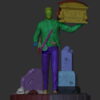 terminator with cofin diorama statue 2