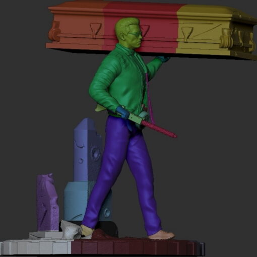 Terminator with Cofin Diorama Statue | 3D Print Model | STL Files