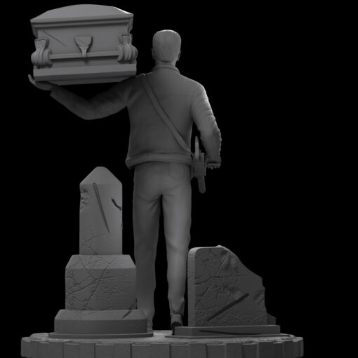 Terminator with Cofin Diorama Statue | 3D Print Model | STL Files