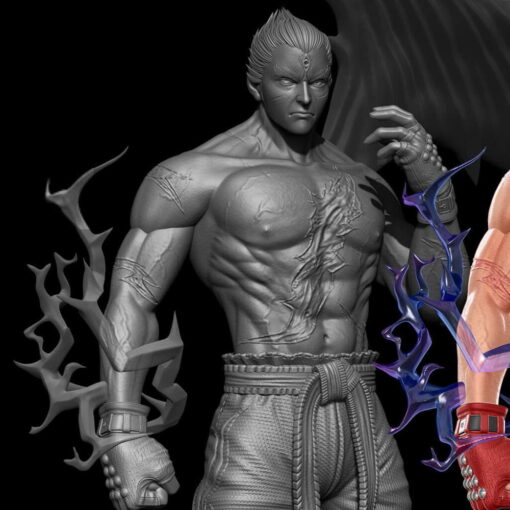 Tekken – Kazuya Mishima Winged Statue | 3D Print Model | STL Files