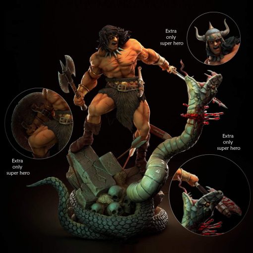 Conan The Barbarian Diorama Statue | 3D Print Model | STL Files