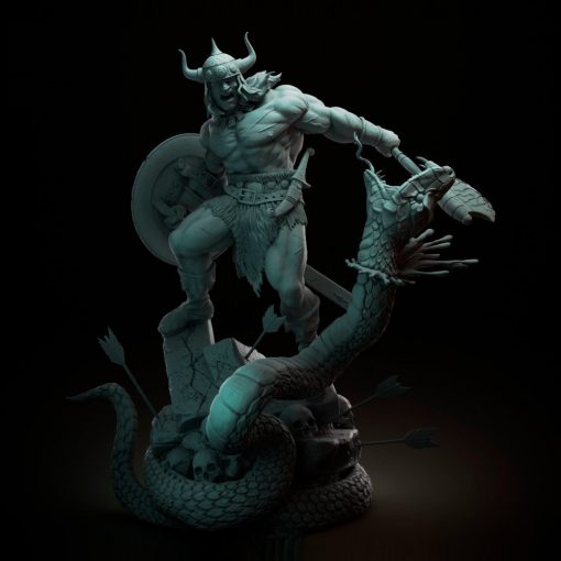 Conan The Barbarian Diorama Statue | 3D Print Model | STL Files