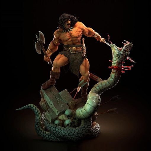 Conan The Barbarian Diorama Statue | 3D Print Model | STL Files