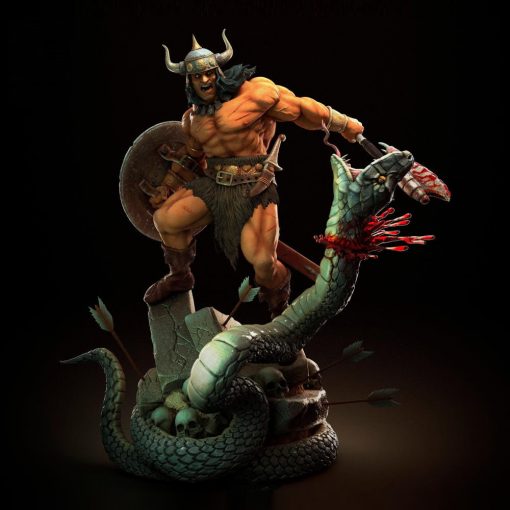 Conan The Barbarian Diorama Statue | 3D Print Model | STL Files
