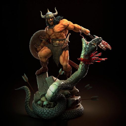 Conan The Barbarian Diorama Statue | 3D Print Model | STL Files