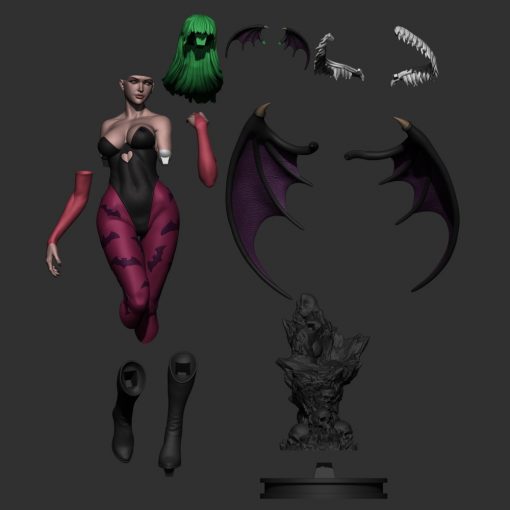 Darkstalkers – Morrigan Aensland Statue (+NSFW) | 3D Print Model | STL Files
