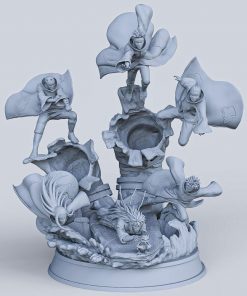 Naruto – Jiraiya vs Akatsuki Diorama Statue | 3D Print Model | STL Files
