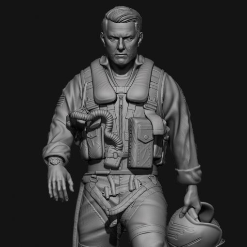 Top Gun Maverick Tom Cruise Diorama Statue | 3D Print Model | STL Files